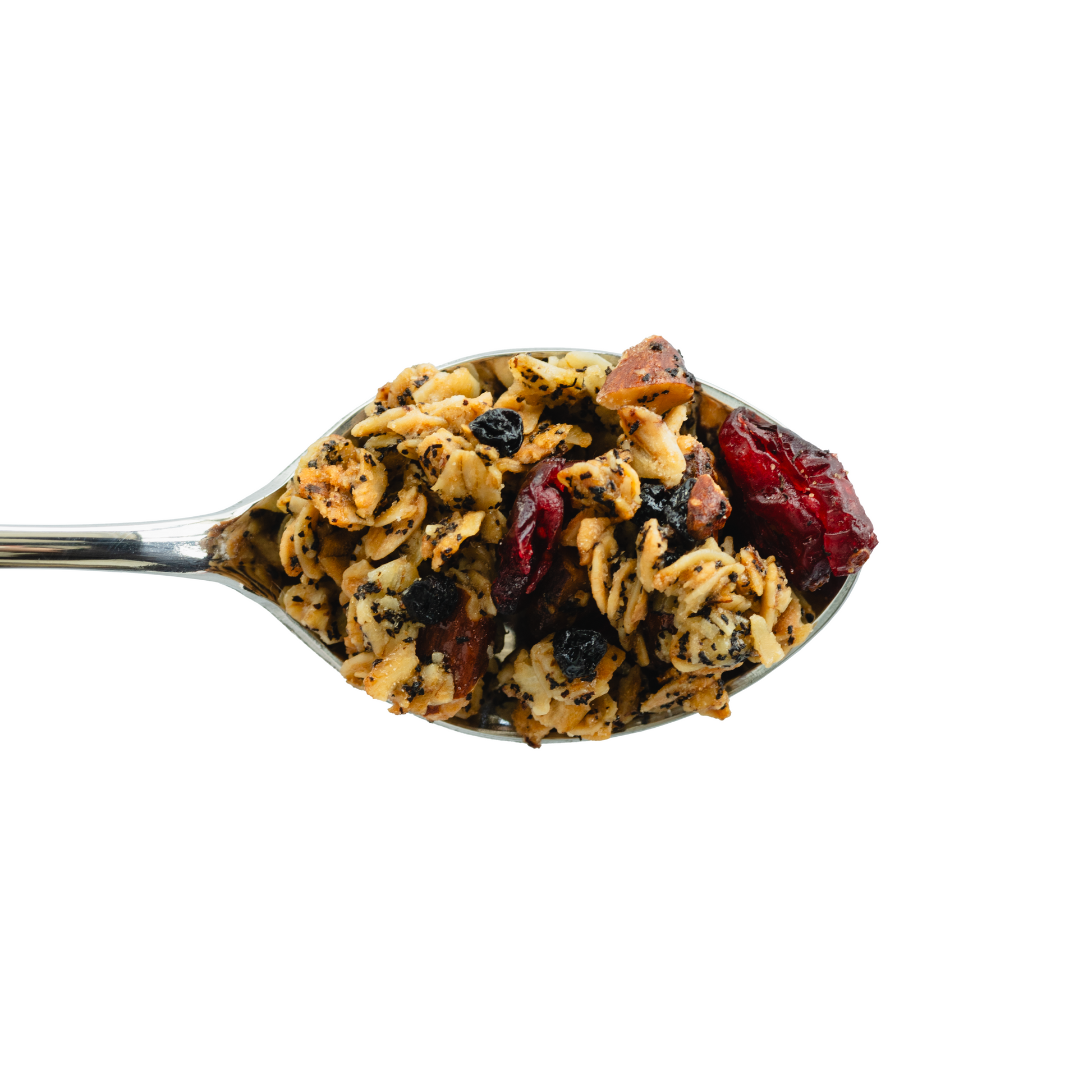 アールグレイ味のオーガニックグラノーラ。ブルーベリーとクランベリーが入っています。